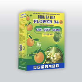 Phân bón lá TOBA RA HOA FLOWER 94 Cam Quýt Hộp 1kg 