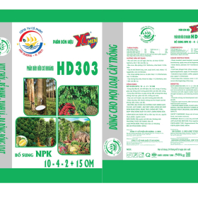 PHÂN BÓN HỮU CƠ KHOÁNG HD303 BỔ SUNG NPK 10-4-2+15OM (XMEN)
