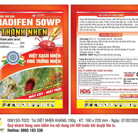 THÁNH NHỆN HADIFEN 50WP 100G HÓA CHẤT NÔNG NGHIỆP HDA