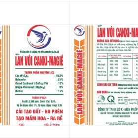 PHÂN BÓN PB NV CANXI BO 3.8-0.25 Hiệu LÂN VÔI CANXI-MAGIÊ