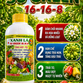 Phân bón SU GREEN 16-16-8 XANH LÁ cây ăn trái (NGN)
