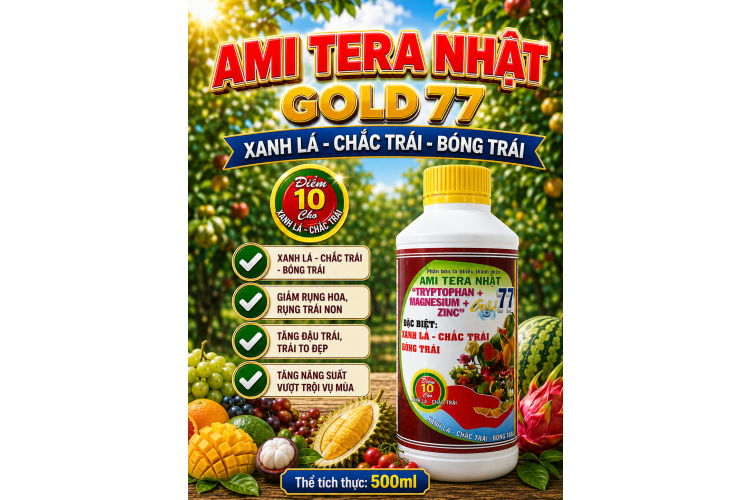 Phân bón lá AMI TERA NHẬT GOLD77 (NCP)
