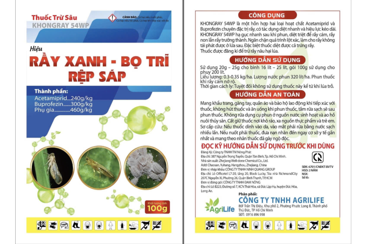 Thuốc trừ sâu KHONGRAY 54WP 