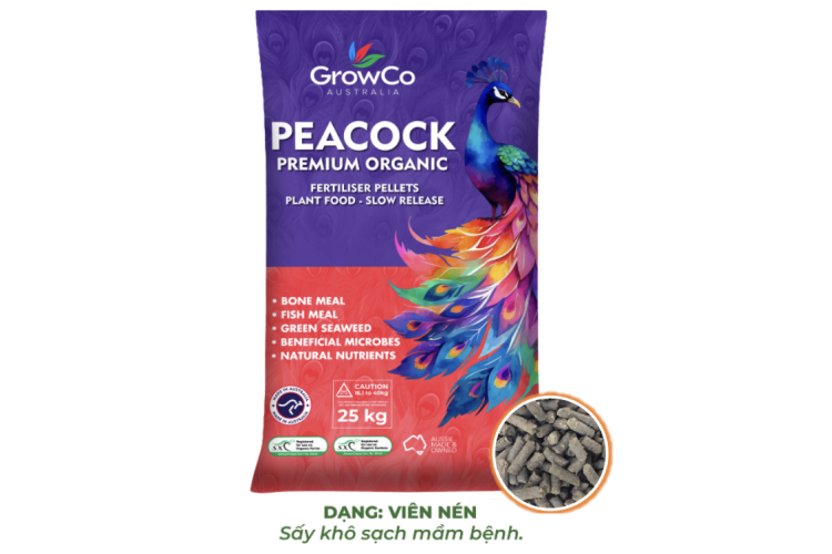 PHÂN HỮU CƠ PEACOCK AUSTRALIA 25KG