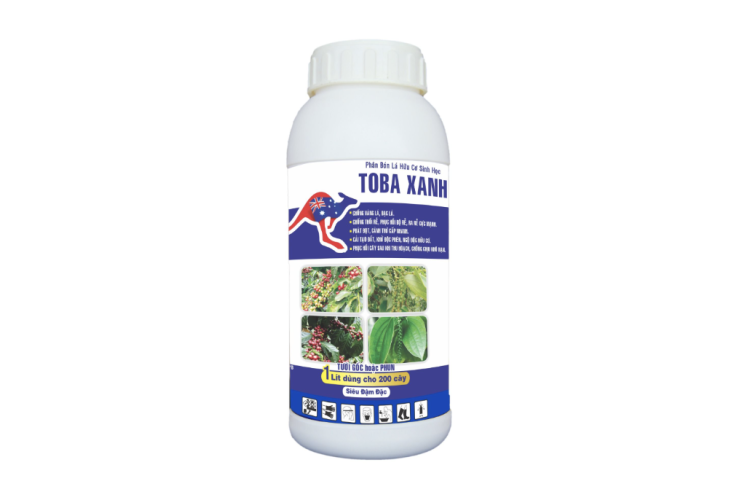 Phân bón lá Hữu cơ TOBA XANH Chai 1 LÍT