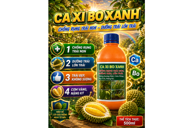 CA XI BO XANH dùng cho sầu riêng (NGN) CHAI 500ML màu cam