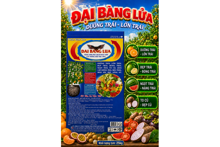 Phân bón ĐẠI BÀNG LỬA Dưỡng trái-Lớn trái (NGN)
