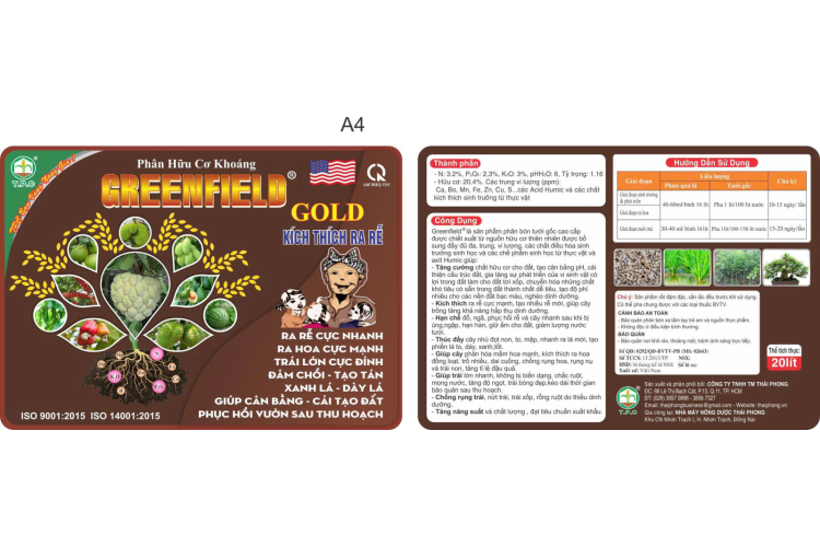 GREENFIELD GOLD 20 Lít