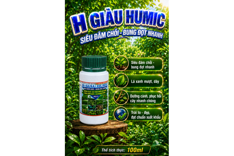 H GIÀU HUMIC Siêu đâm chồi (NGN) Chai 100ml