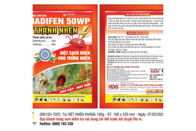 THÁNH NHỆN HADIFEN 50WP 100G HÓA CHẤT NÔNG NGHIỆP HDA