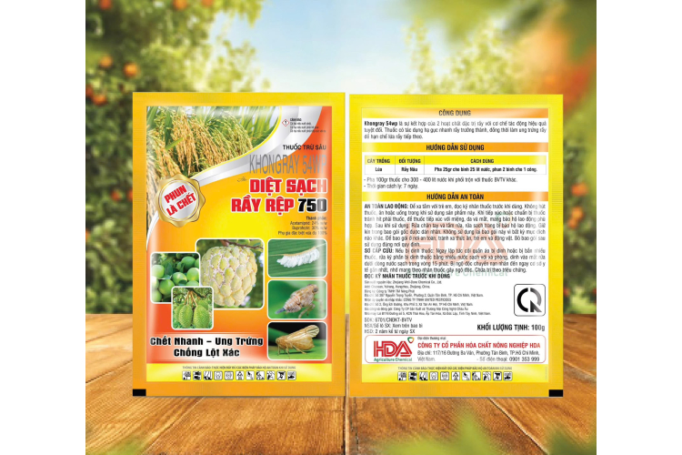 THUỐC TRỪ SÂU KHONGRAY 54WP Hiệu DIỆT SẠCH RẦY RỆP 750