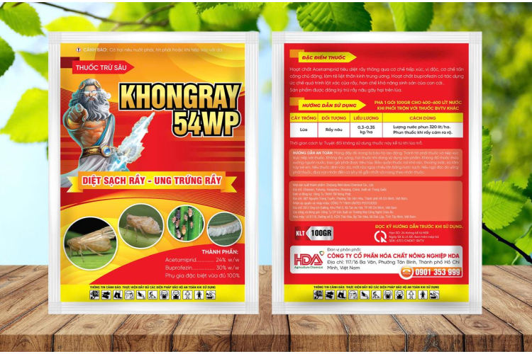 THUỐC TRỪ SÂU KHONGRAY 54WP (HDA)
