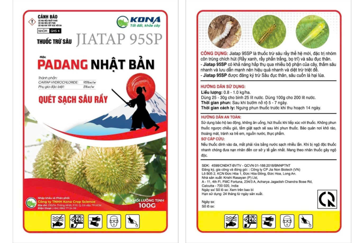 THUỐC TRỪ SÂU JIATAP 95SP Hiệu PADANG NHẬT BẢN