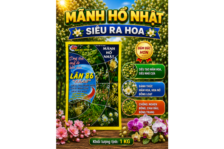 Phân Bón Vi Lượng MÃNH HỔ NHẬT - Siêu Ra Hoa LÂN 86