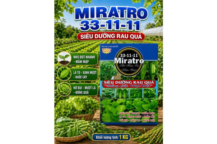 MIRATRO 33-11-11 SIÊU DƯỠNG RAU QUẢ (NGN)