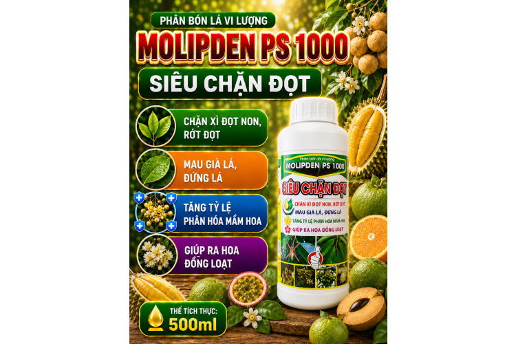 Phân bón lá MOLIPDEN PS 1000 Siêu chặn đọt (NGN)