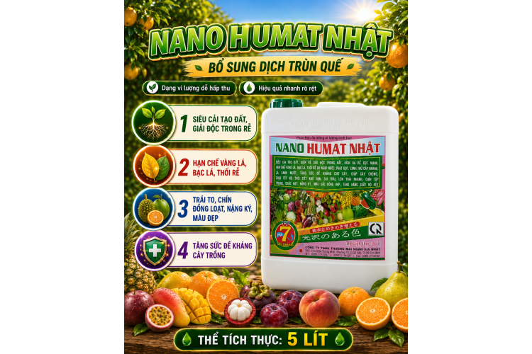 NANO HUMAT NHẬT Can 5 lít (NGN)