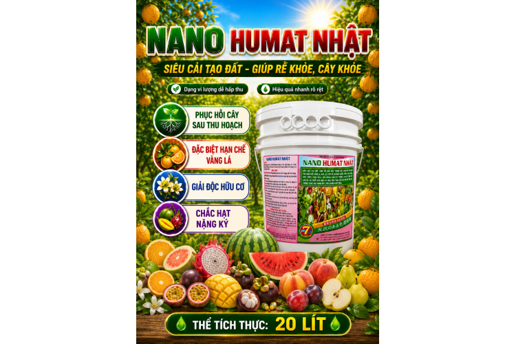 Phân bón NANO HUMAT NHẬT Xô 20 lít (NGN)