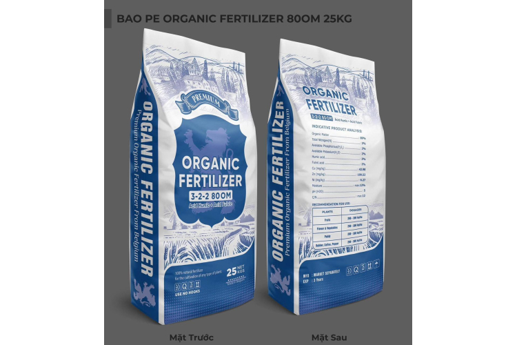 Phân bón Organic 3-2-2 80OM Acid Humic + Acid Fulvic