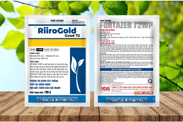 THUỐC TRỪ BỆNH FORTAZEB 72WP Hiệu RiiroGold Good 72