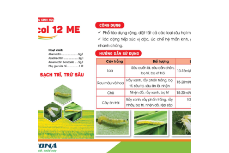 THUỐC TRỪ SÂU SINH HỌC ELINCOL 12 ME KONA