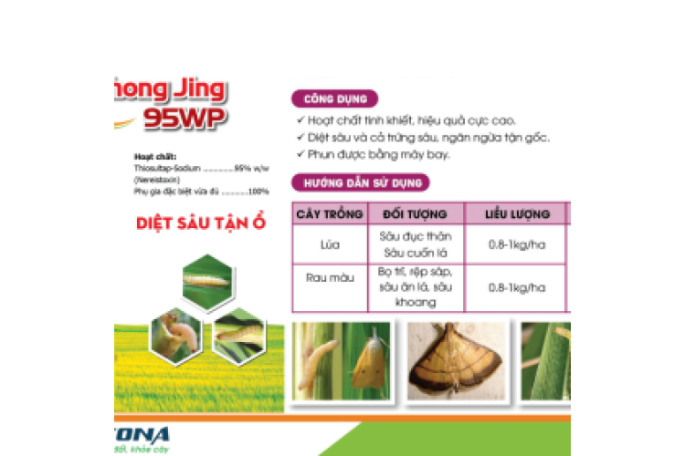 THUỐC TRỪ SÂU SHA CHONG JING 95WP KONA