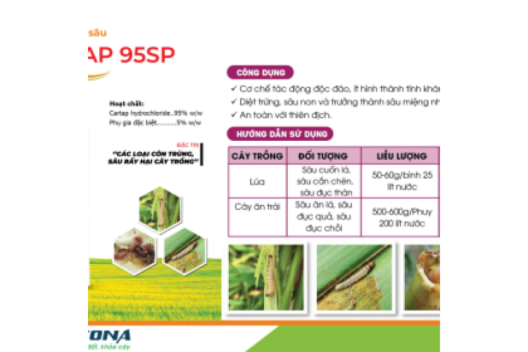 THUỐC TRỪ SÂU  JIATAP 95SP KONA