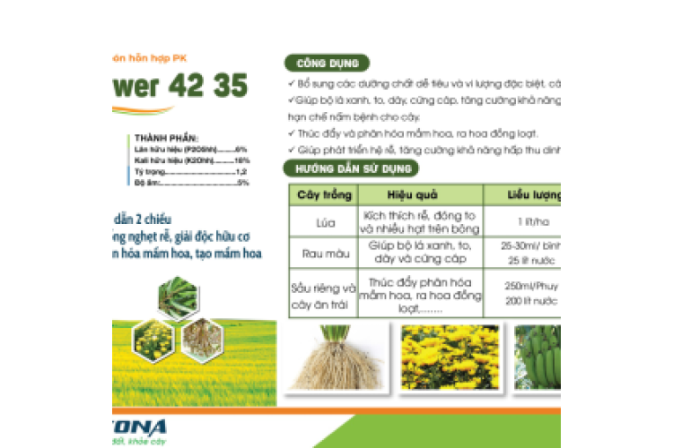 PHÂN BÓN HỖN HỢP PK ASHIDO AT6  (POWER 42 35) KONA