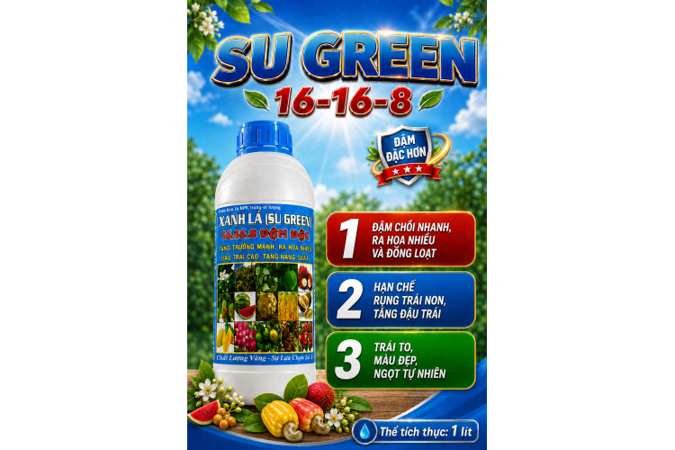 Phân bón SU GREEN 16-16-8 đậm đặc (NGN)