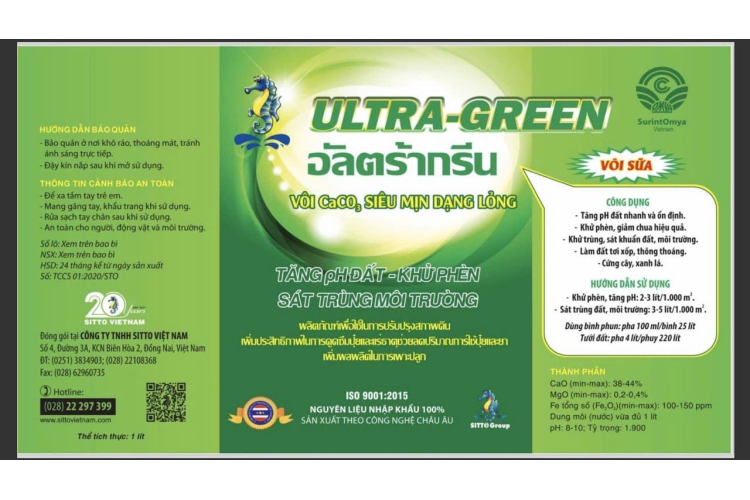 ULTRA - GREEN VÔI CACO 1L SITTO