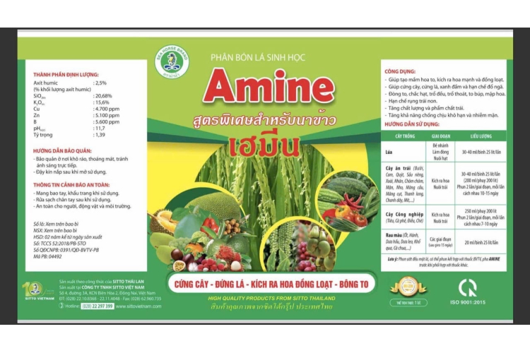 PHÂN BÓN LÁ AMINE 1l SITTO
