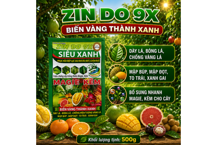 Phân bón ZIN DO 9X Siêu xanh (NGN)